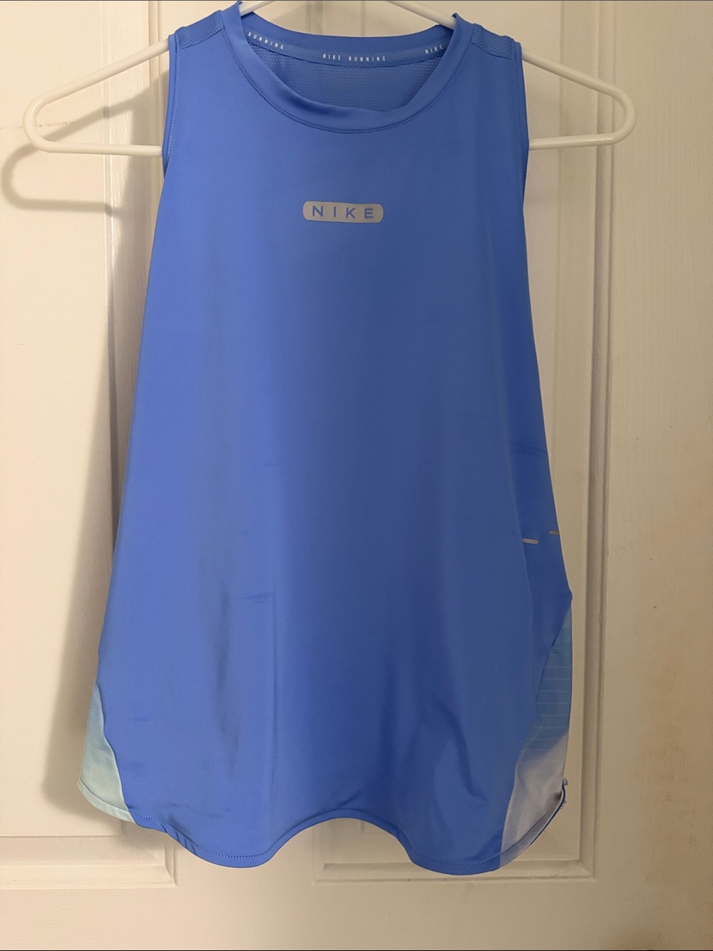 Nike Blue Sleeveless Running Tank with Light Side Panels